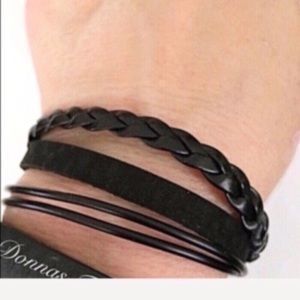 💐4 Strand Leather & Cord Bracelet